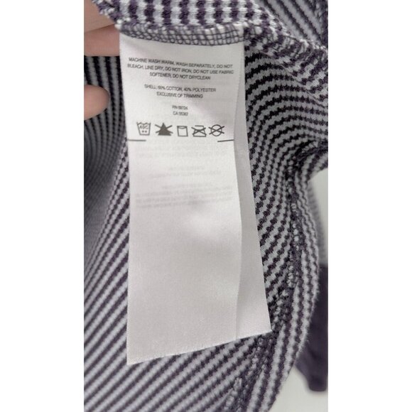 Columbia Women’s Long Sleeve Striped Henley‎ Purple White Waffle Knit Shirt Sz M - Picture 4 of 9